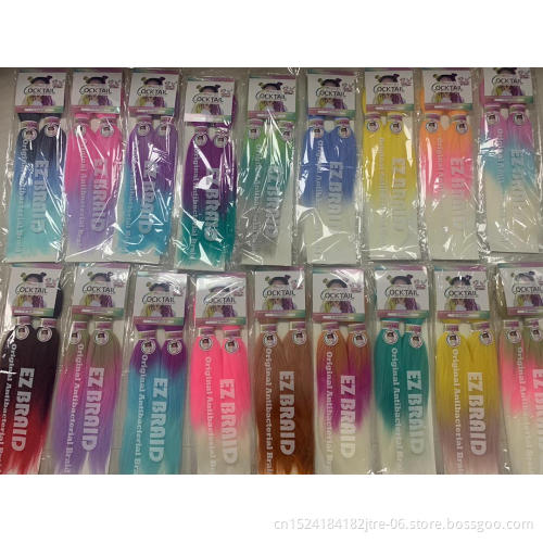 100 kinds colors cheap braiding hair 5 pieces, easy braid hair braiding 6x ez prestretched professional braiding hair 26inch